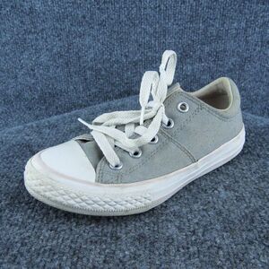Converse‎ Girls Sneaker Shoes Gray Fabric Lace Up Size T 12 Medium